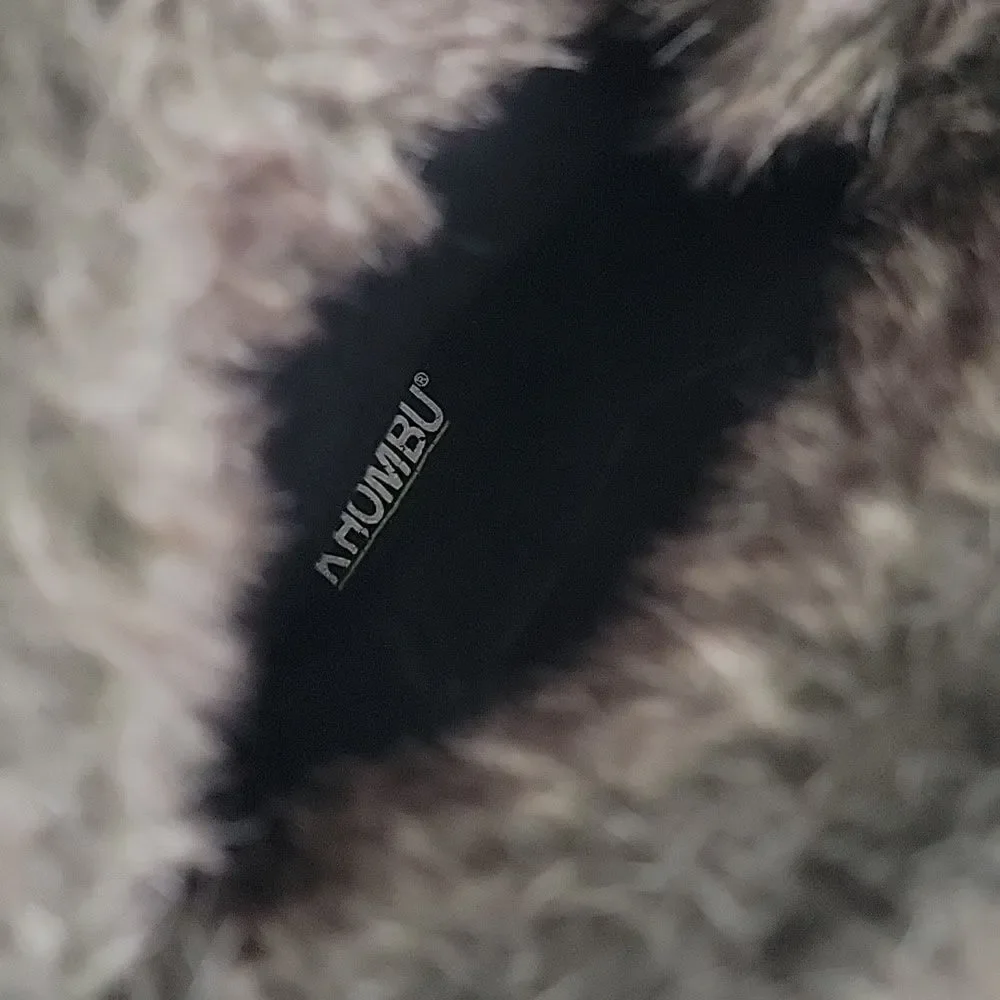Khombu Winter Boots - Black with Faux Fur Womens Size 6M